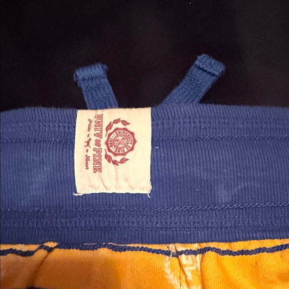 PINK Blue and Yellow Striped Women’s Skirt - Casual Athletic Style - Picture 5 of 5